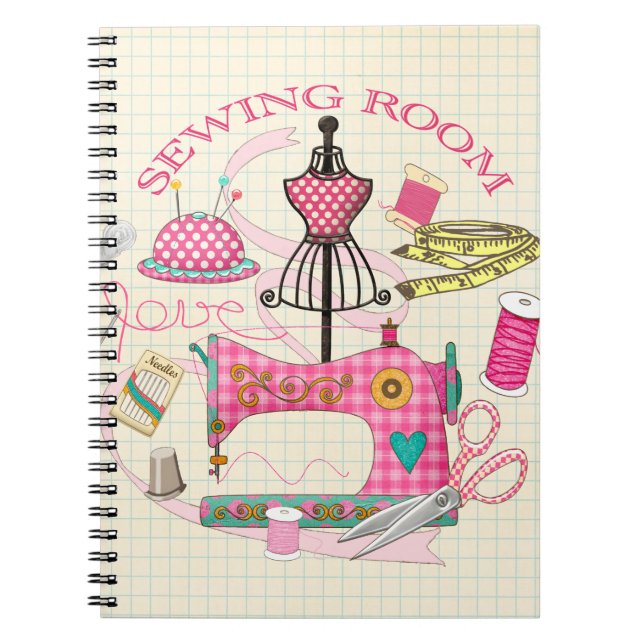Cuaderno Sala de costura - Libro de notas/revistas de costu (Frente)