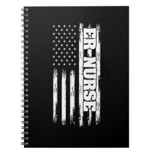 Cuaderno Sala de Emergencia de la Bandera Americana Enferme
