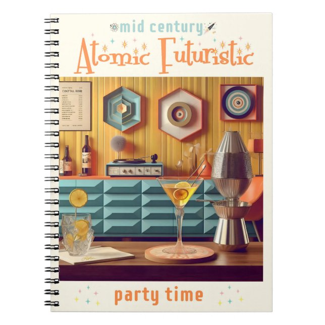 Cuaderno Sala de Fiestas Futuristas Atómicos de Mediados de (Frente)
