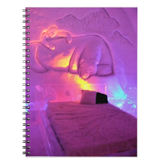 Cuaderno Sala de Osos Polares en Hotel de Glace, Quebec, Ca (Frente)