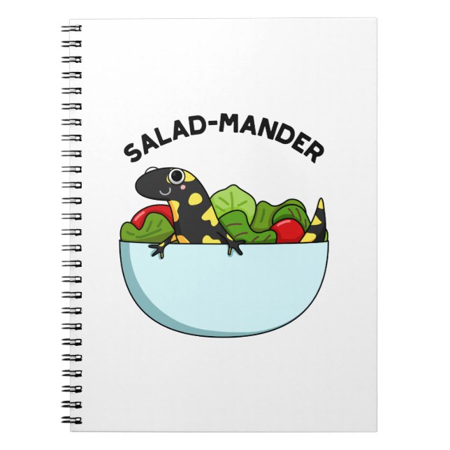 Cuaderno Salad-mander Salamandra Divertida Pun Animales  (Frente)