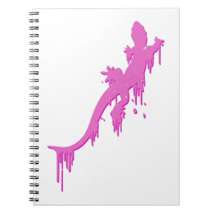 Cuaderno Salamandra rosa con gota de pintura