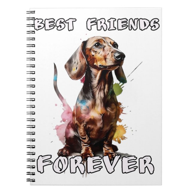 Cuaderno Salchicha Dachshund mejor amigo para siempre (Frente)