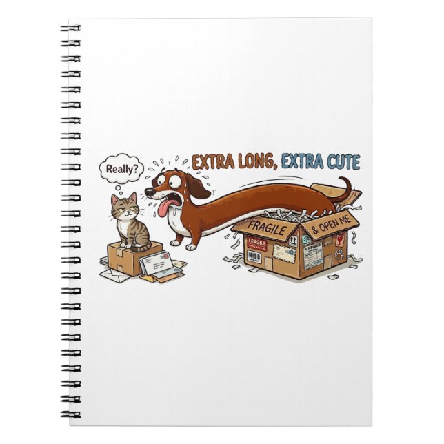 Cuaderno Salchicha Extra Larga Extra Adorable (Frente)