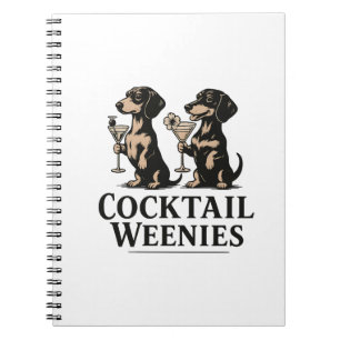 Cuaderno Salchichas de cóctel Perrito dachshund divertido