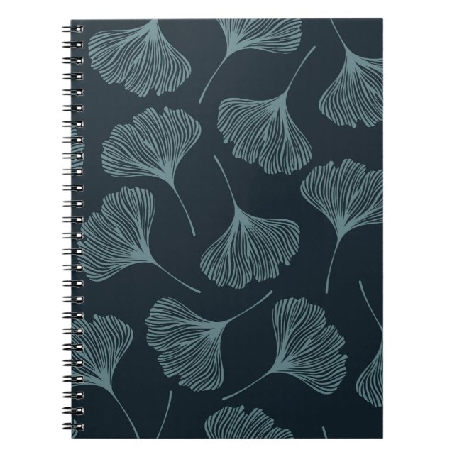 Cuaderno Sale Ginkgo: Elegante patrón sin foco. (Frente)