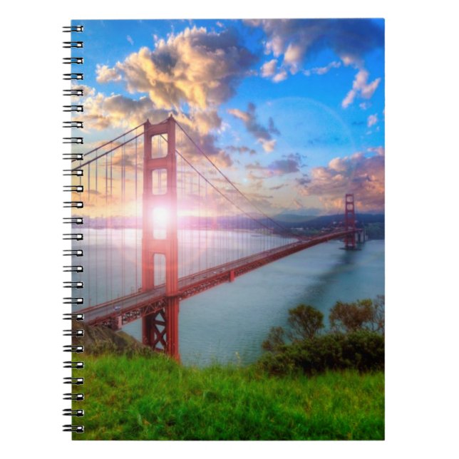 Cuaderno Salida del sol del Golden Gate (Frente)