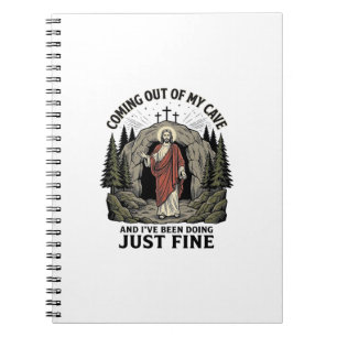Cuaderno Saliendo de mi cueva Camiseta divertida religiosa