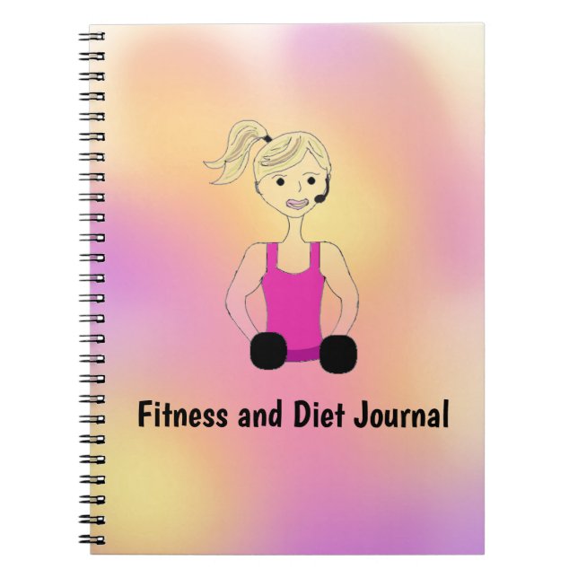 Cuaderno Salir del gimnasio y el diario de dieta (Frente)