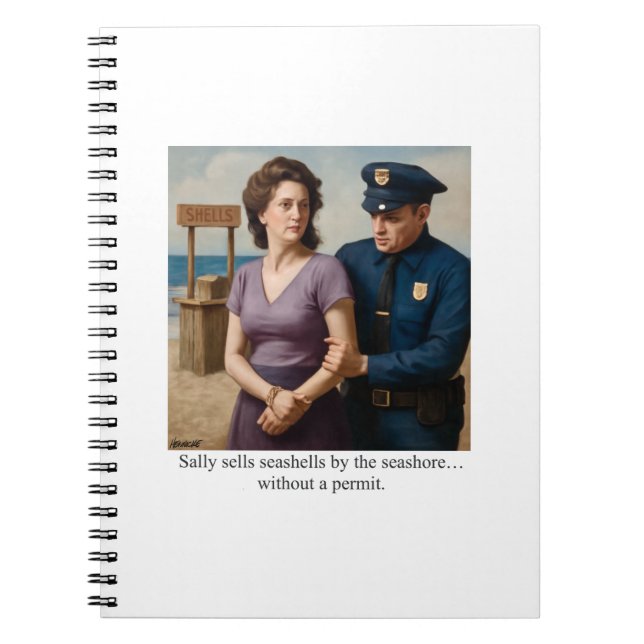 Cuaderno Sally vende conchas marinas junto a la orilla del  (Frente)