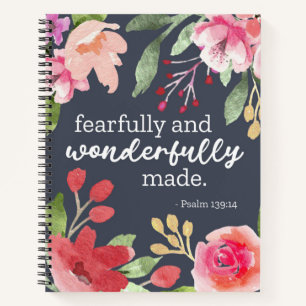Cuaderno Salmo 139:14 - Hecho con miedo y maravilla