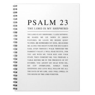 Cuaderno Salmo 23 Biblia NKJV El Señor es mi Pastor