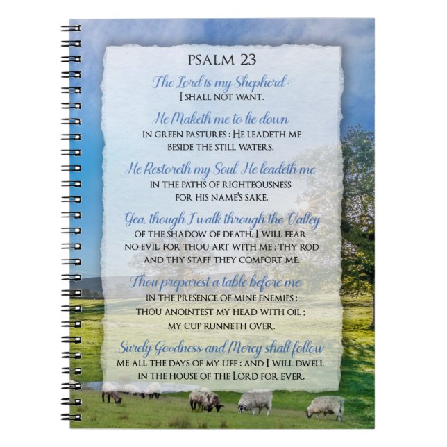 Cuaderno Salmo 23 - El Señor es mi Pastor (Frente)
