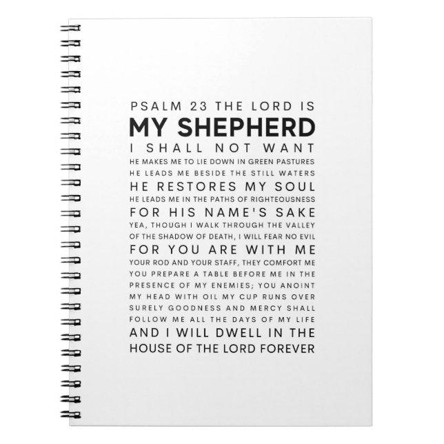 Cuaderno Salmo 23 El Señor es mi Pastor (Frente)