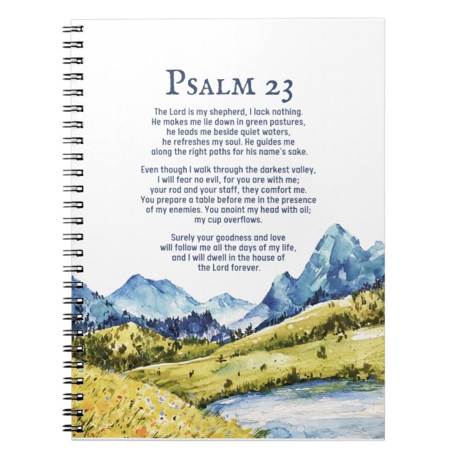 Cuaderno Salmo 23 NKJV El Señor es mi pastor (Frente)