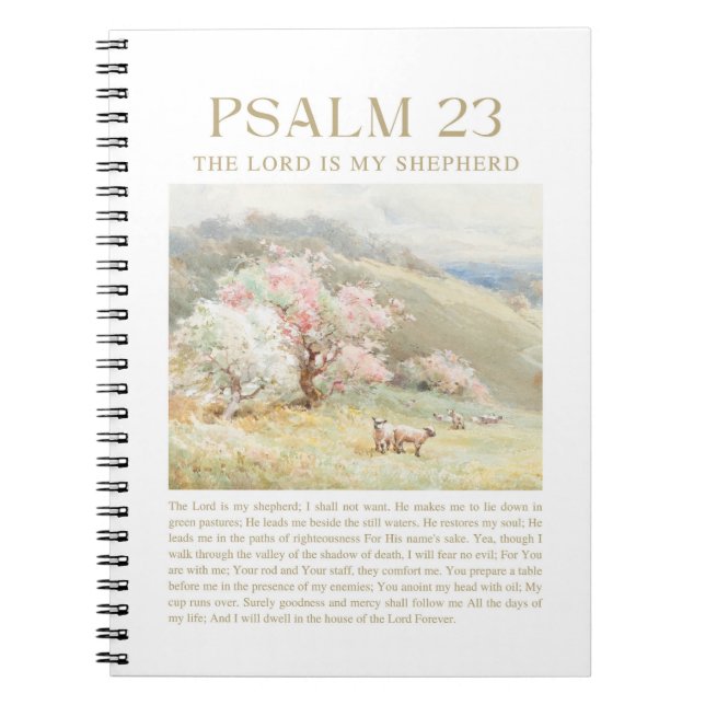 Cuaderno Salmo 23 NKJV El Señor es mi Pastor (Frente)