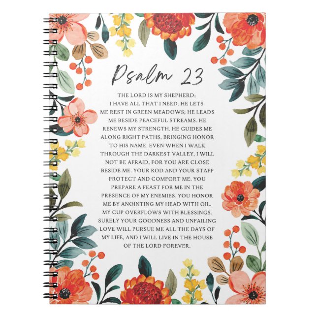 Cuaderno Salmo 23 NKJV El Señor es mi Pastor (Frente)