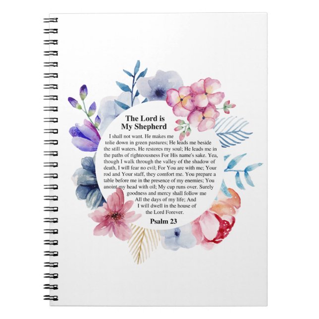 Cuaderno Salmo 23 NKJV El Señor es mi Pastor (Frente)
