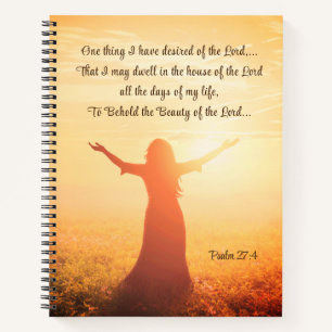 Cuaderno Salmo 27:4 Una cosa que deseé de la Biblia del Señ