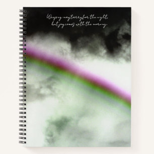 Cuaderno Salmo 30:5 Nubes Oscuras Arcoíris Personalizado