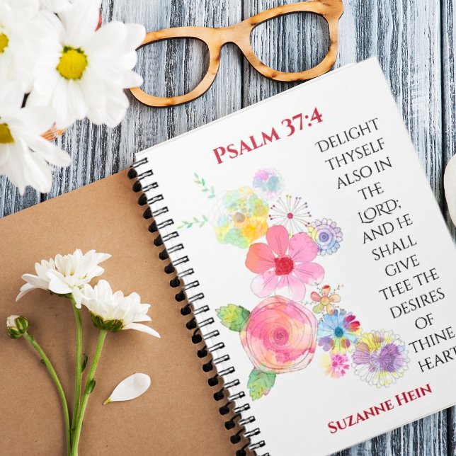 Cuaderno Salmo 37 Diario de la Biblia devorada de mujer flo (Subido por el creador)