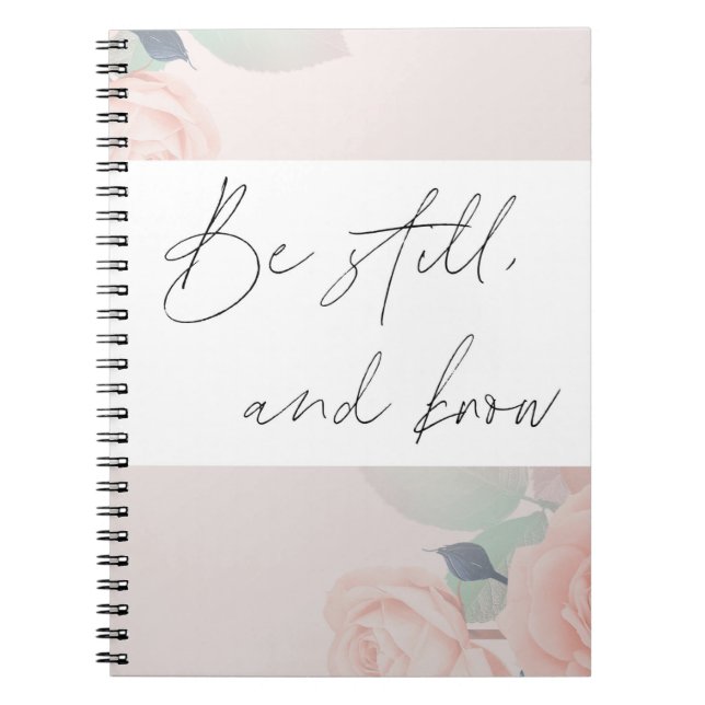 Cuaderno Salmo 46:10 Bloc de notas- Be Still and Know (Frente)