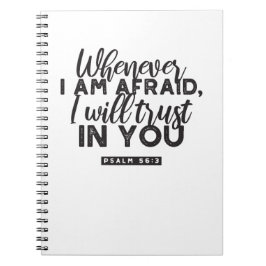 Cuaderno Salmo 56:3 Biblia Verso arte "Confiaré en ti"