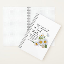 Cuaderno Salmo 63:1 Biblia Escritura Flores de Chamomile