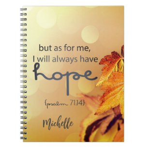 Cuaderno Salmo 71:14 Siempre tendré ESPERANZA Personalizada