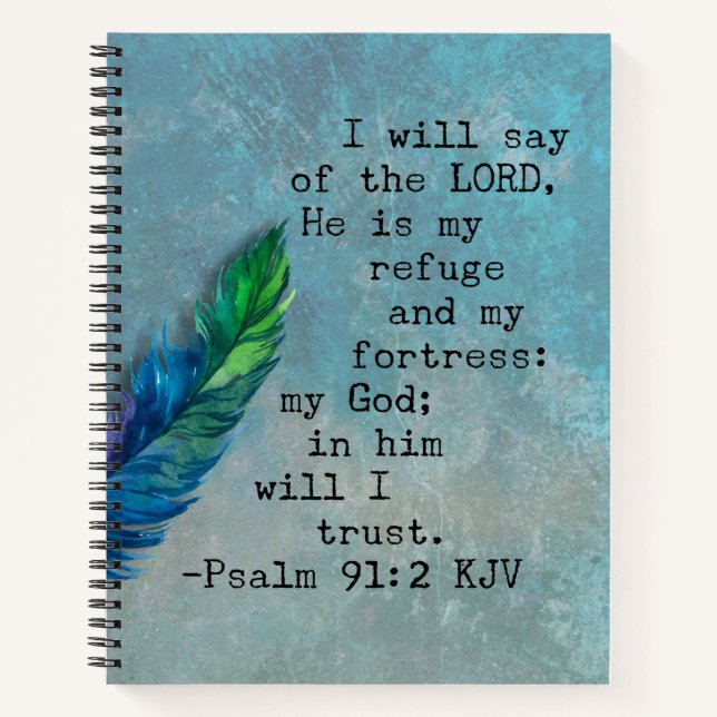 Cuaderno Salmo 91:2 RVR Bible Verso (Anverso)