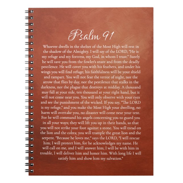 Cuaderno Salmo 91 para Protección (Frente)