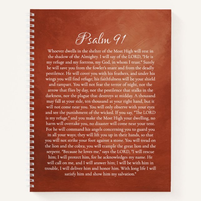 Cuaderno Salmo 91 para Protección (Anverso)