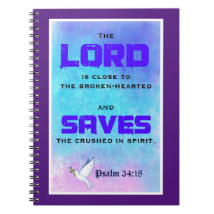 Cuaderno Salmo De Cita Bíblica inspiradora 34:18