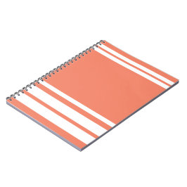 Cuaderno Salmón : Líneas modernas en blanco