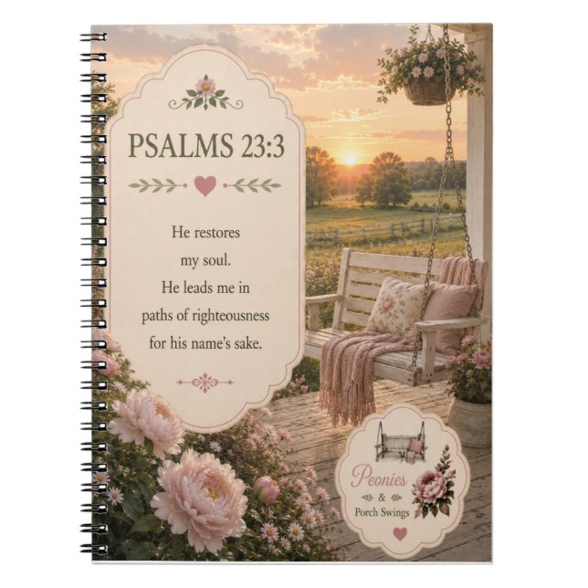 Cuaderno Salmos 23:3 (Frente)