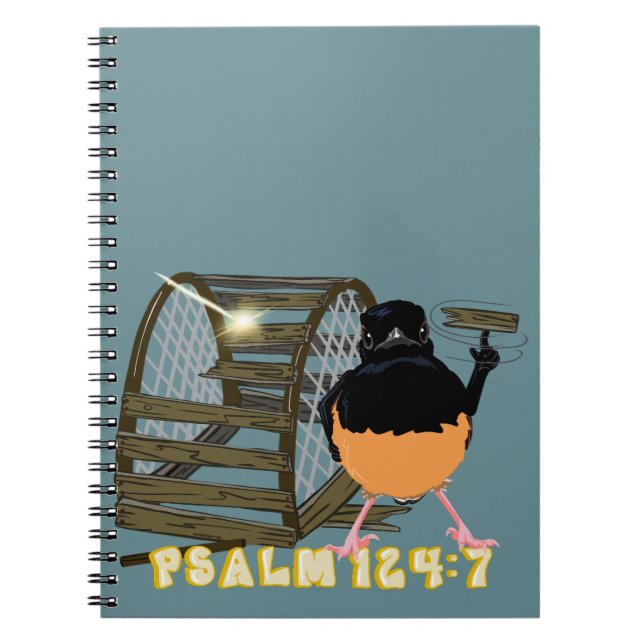 Cuaderno Salmos: Shama de gota blanca (Frente)