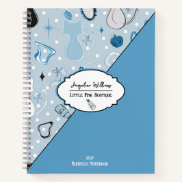 Cuaderno Salón azul femenino de mediados de siglo
