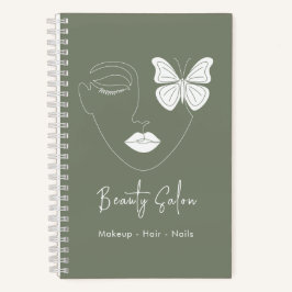 Cuaderno Salón de belleza profesional minimalista Sage Gree