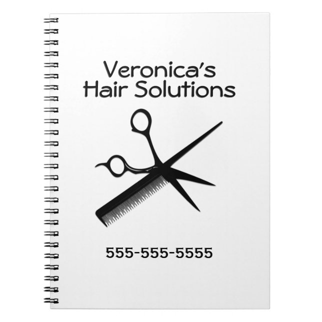 Cuaderno Salón de negocios de diseño de belleza (Frente)