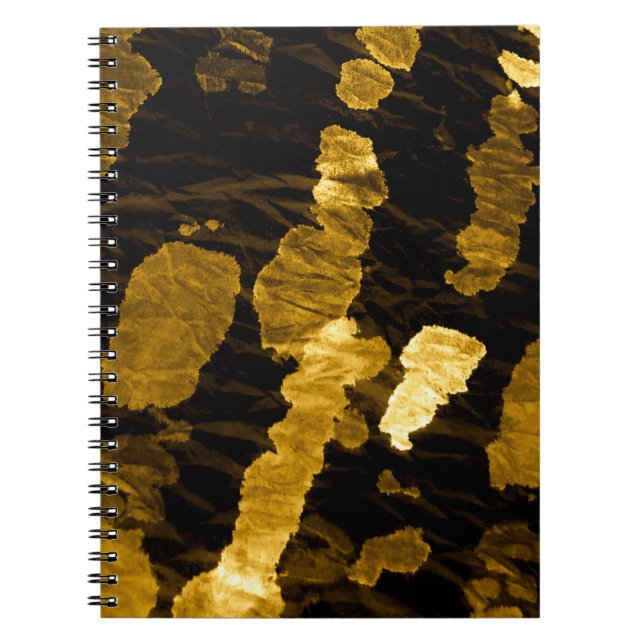 Cuaderno salpicadura de tintes amarillos, patrón de acuarel (Frente)
