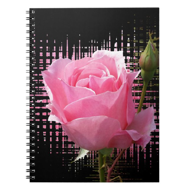Cuaderno salpicadura rosa rosada (Frente)