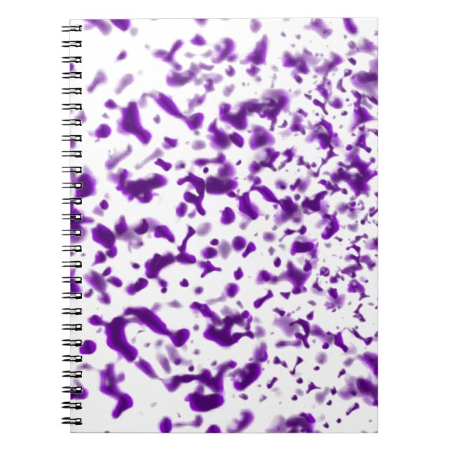 Cuaderno Salpicaduras de pintura púrpura (Frente)