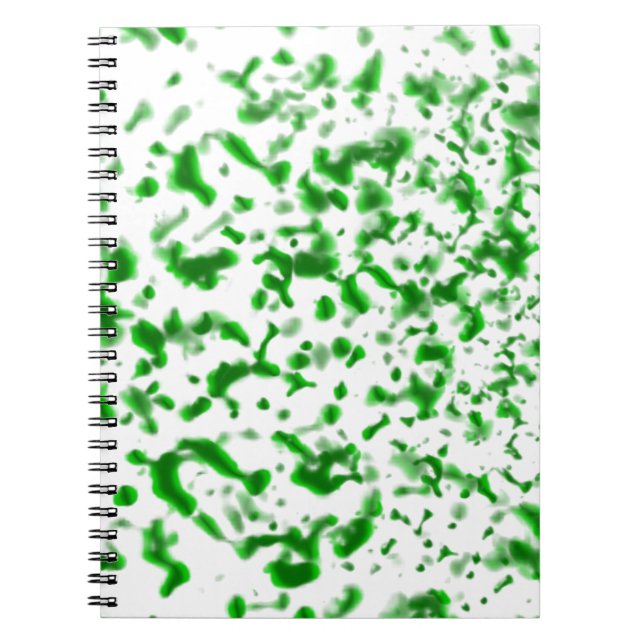 Cuaderno Salpicaduras de pintura verde (Frente)