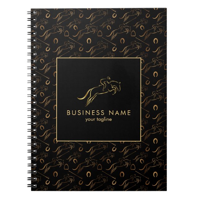 Cuaderno Saltando Caballo | Caballo | Entrenador de caballo (Frente)
