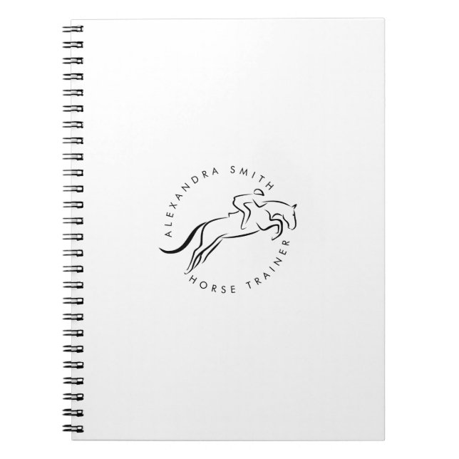 Cuaderno Saltando Caballo | Caballo | Entrenador de caballo (Frente)