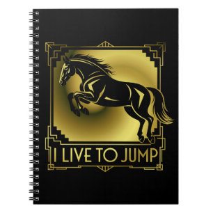Cuaderno Salto a caballo vivo para saltar el Art Deco