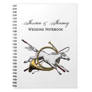 Cuaderno Salto de caballo ecuestre preppy a través del colo
