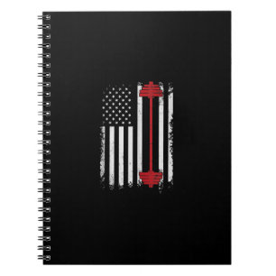 Cuaderno Salto de peso de los regalos planos de entrenamien