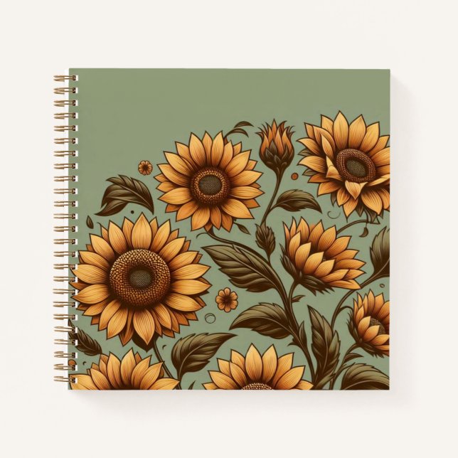 Cuaderno Salto y girasoles (Anverso)