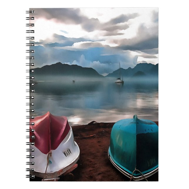Cuaderno Saltos de barcos y el paisaje marino de Marmaris (Frente)
